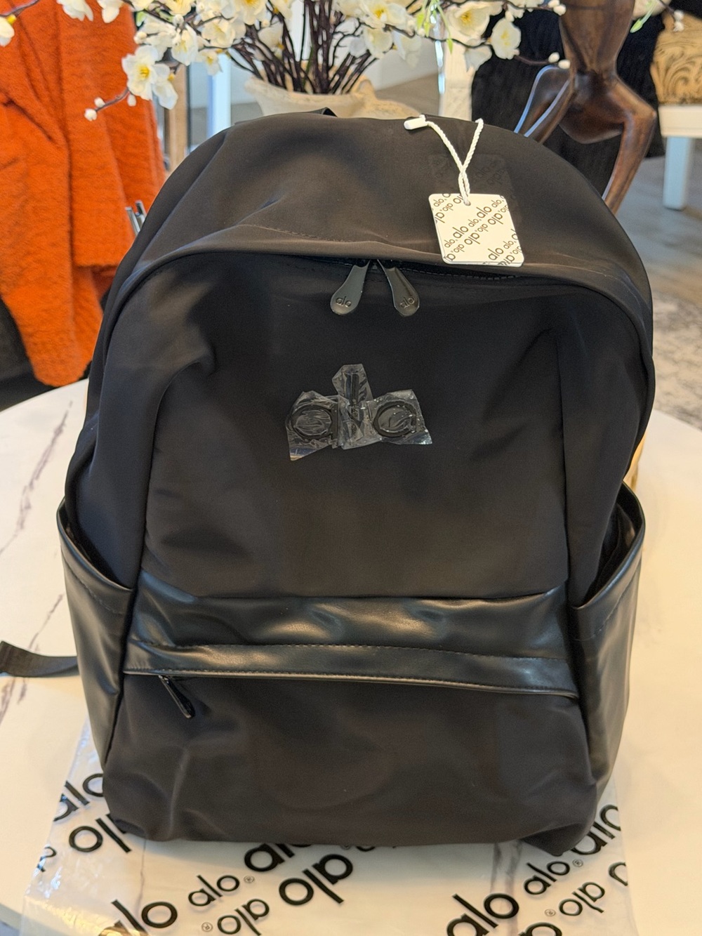 ALO Yoga Black Everyday Backpack with Front Zip Pocket - Picture 3 of 15